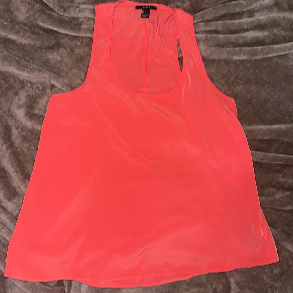 Forever 21 small peach racer back tank top